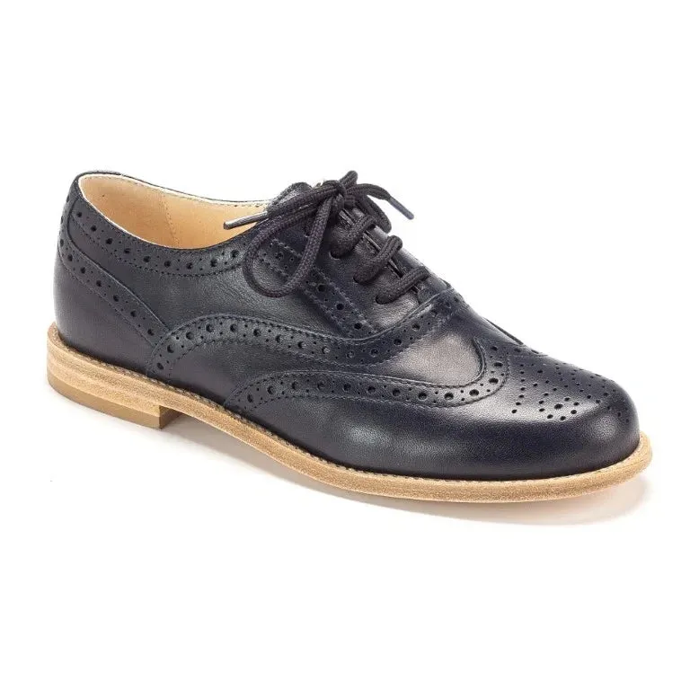 1650 - Navy Soft Leather Lace for Boy by London Kids