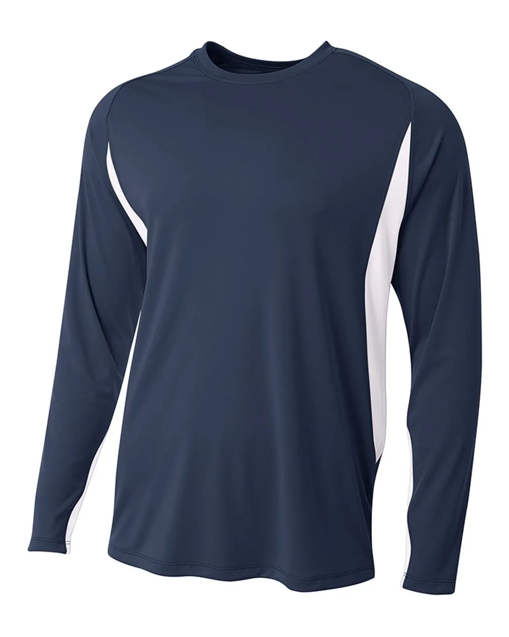 A4 Long Sleeve Color Block Cooling Performance Tee