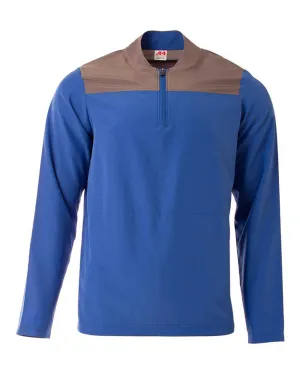 A4 N4014 The Element Quarter Zip - Royal Graphite