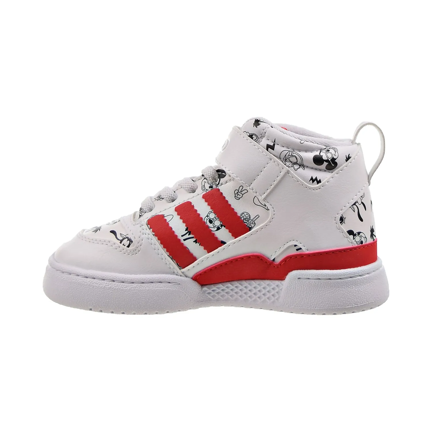 Adidas Disney Forum Mid 360 Little Kids' Shoes Cloud White-Vivid Red