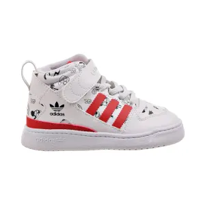 Adidas Disney Forum Mid 360 Little Kids' Shoes Cloud White-Vivid Red