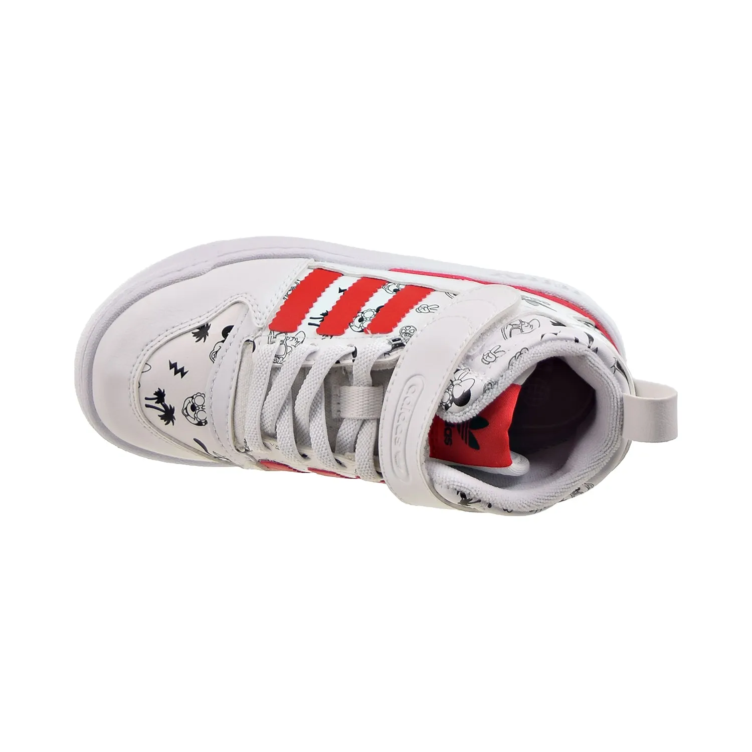 Adidas Disney Forum Mid 360 Little Kids' Shoes Cloud White-Vivid Red