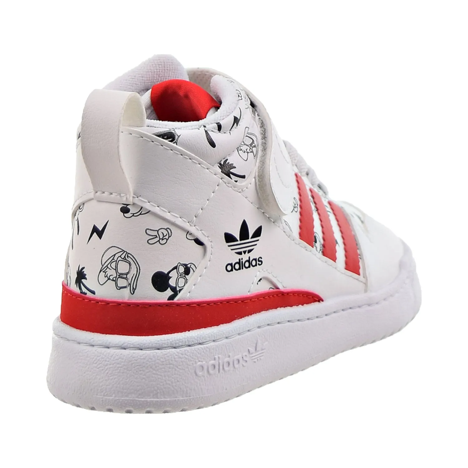 Adidas Disney Forum Mid 360 Little Kids' Shoes Cloud White-Vivid Red