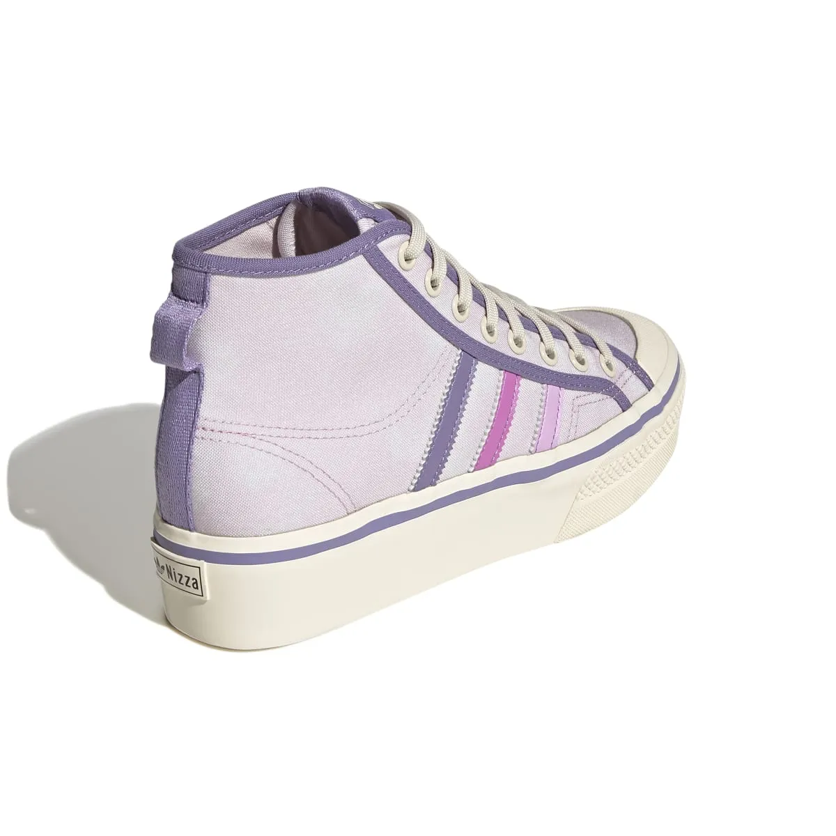 ADIDAS GX4608 NIZZA PLATFORM MID WMN'S (Medium) Pink/Lilac/White Textile Lifestyle Shoes