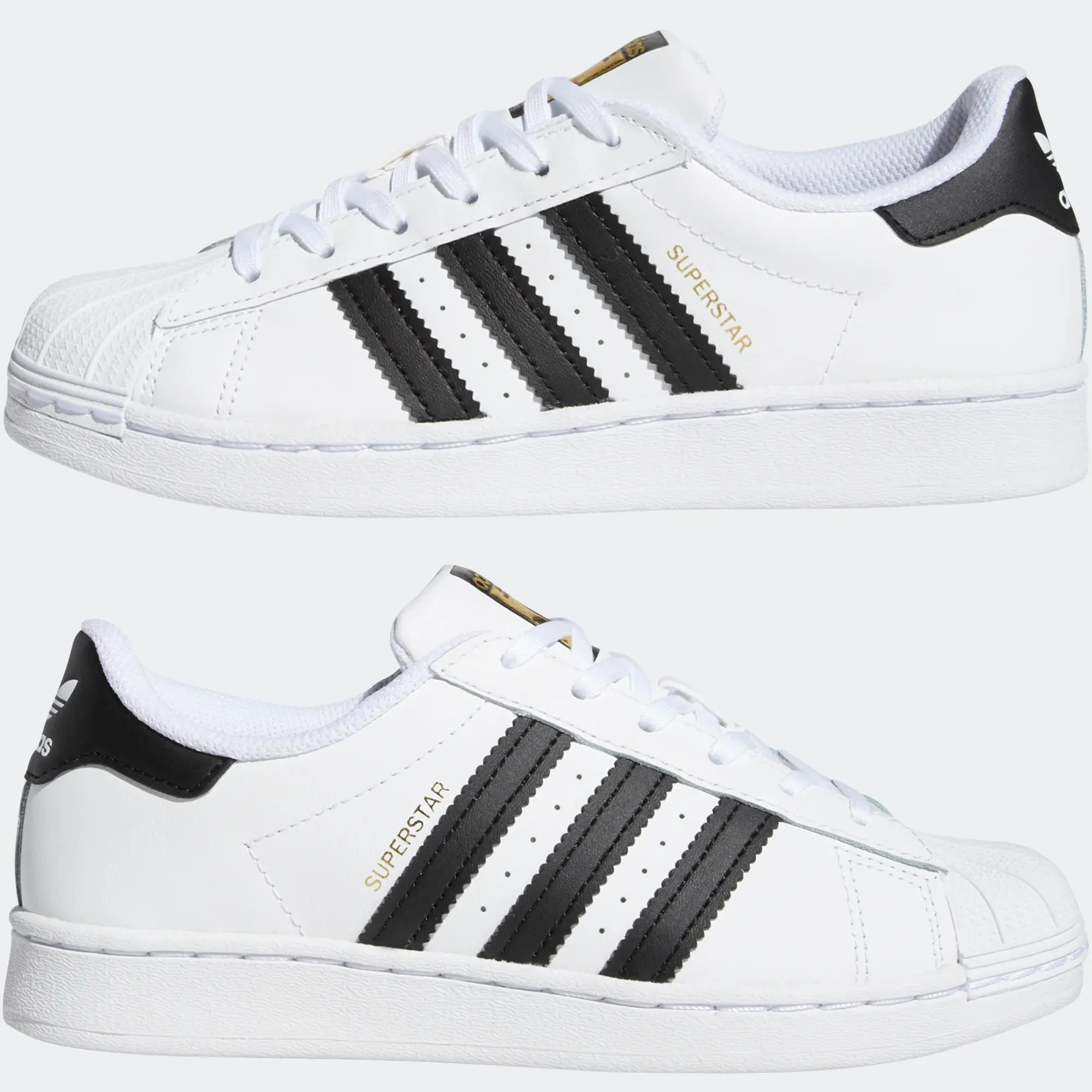 Adidas Kid's Superstar Shoes - Cloud White / Core Black