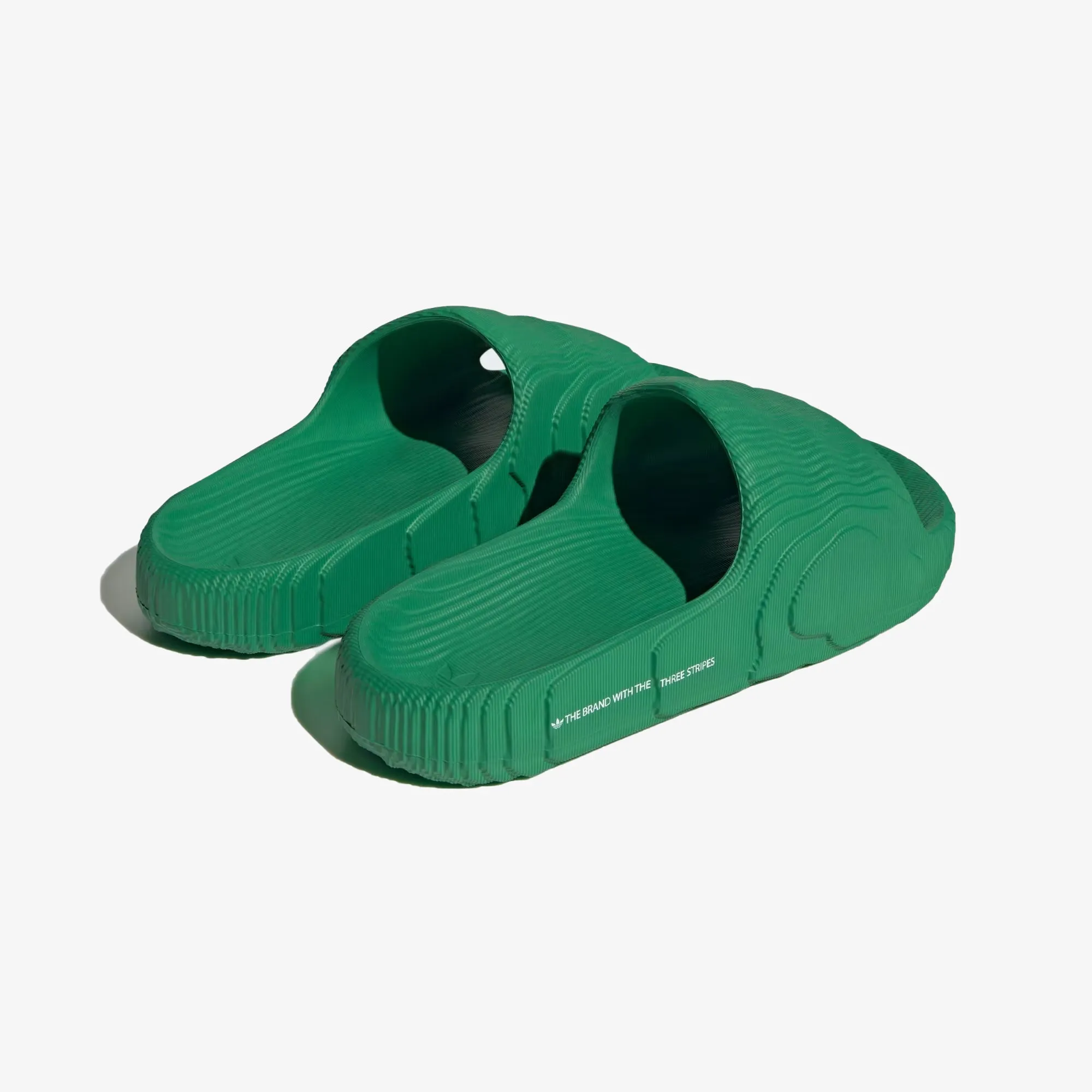 Adidas Originals | ADILETTE 22 SLIDES  { GREEN / CLOUD WHITE / GREEN