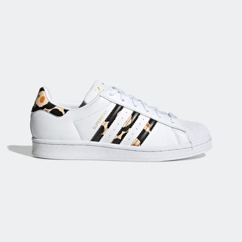 Adidas Women's Marimekko Superstar Shoes - Cloud White / Core Black / Gold Metallic