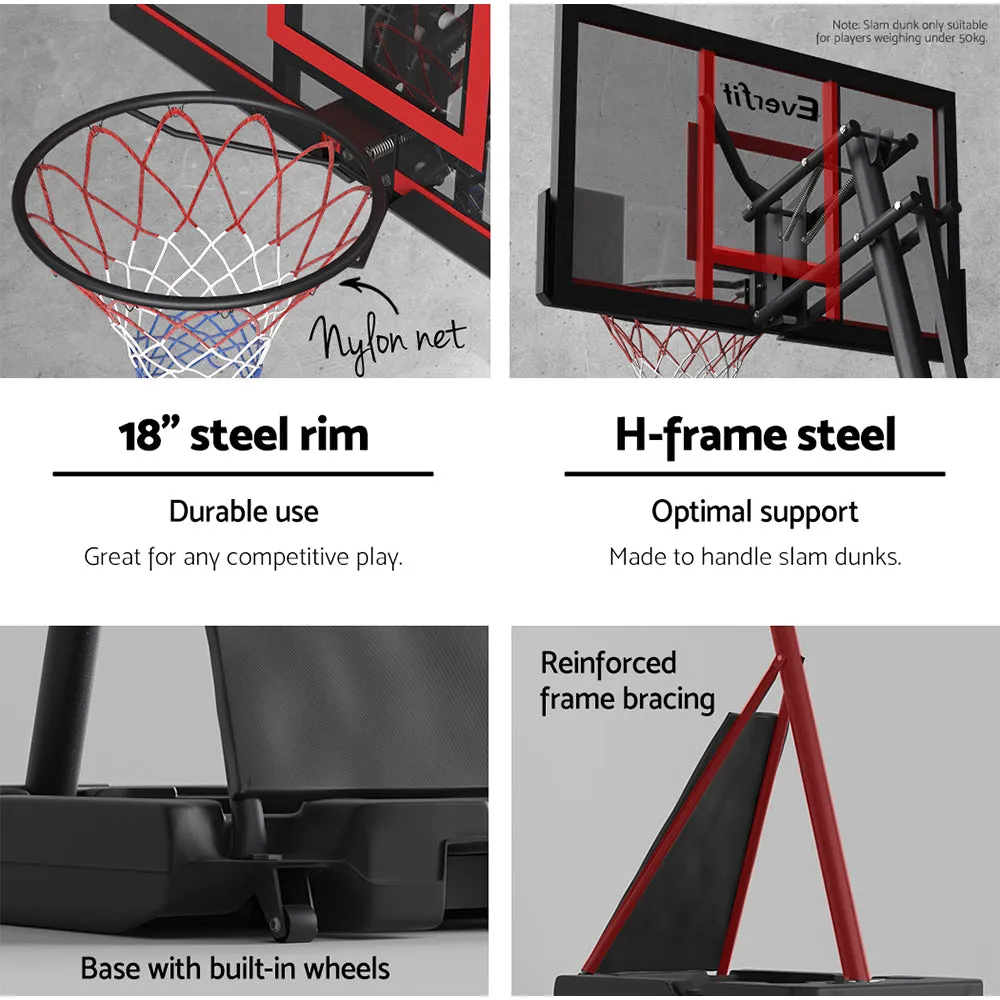 Adjustable 3.05M Basketball Hoop Stand with PC Backboard by Everfit