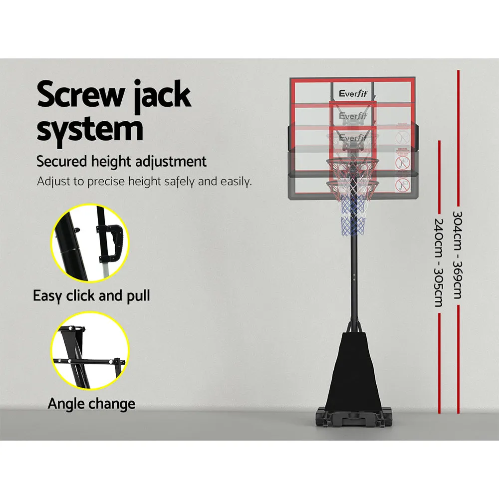 Adjustable 3.05M Basketball Hoop Stand with PC Backboard by Everfit