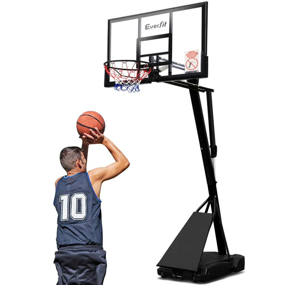 Adjustable 48" Basketball Hoop System, Steel Frame, Portable - Everfit