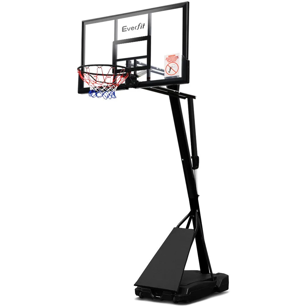 Adjustable 48" Basketball Hoop System, Steel Frame, Portable - Everfit