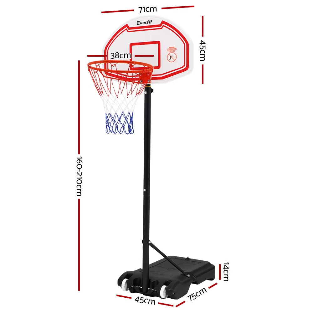 Adjustable Basketball Hoop with Shatterproof Backboard - Everfit