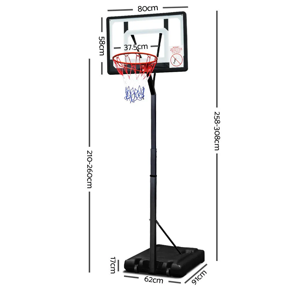 Adjustable Portable Basketball Hoop with 32" Backboard