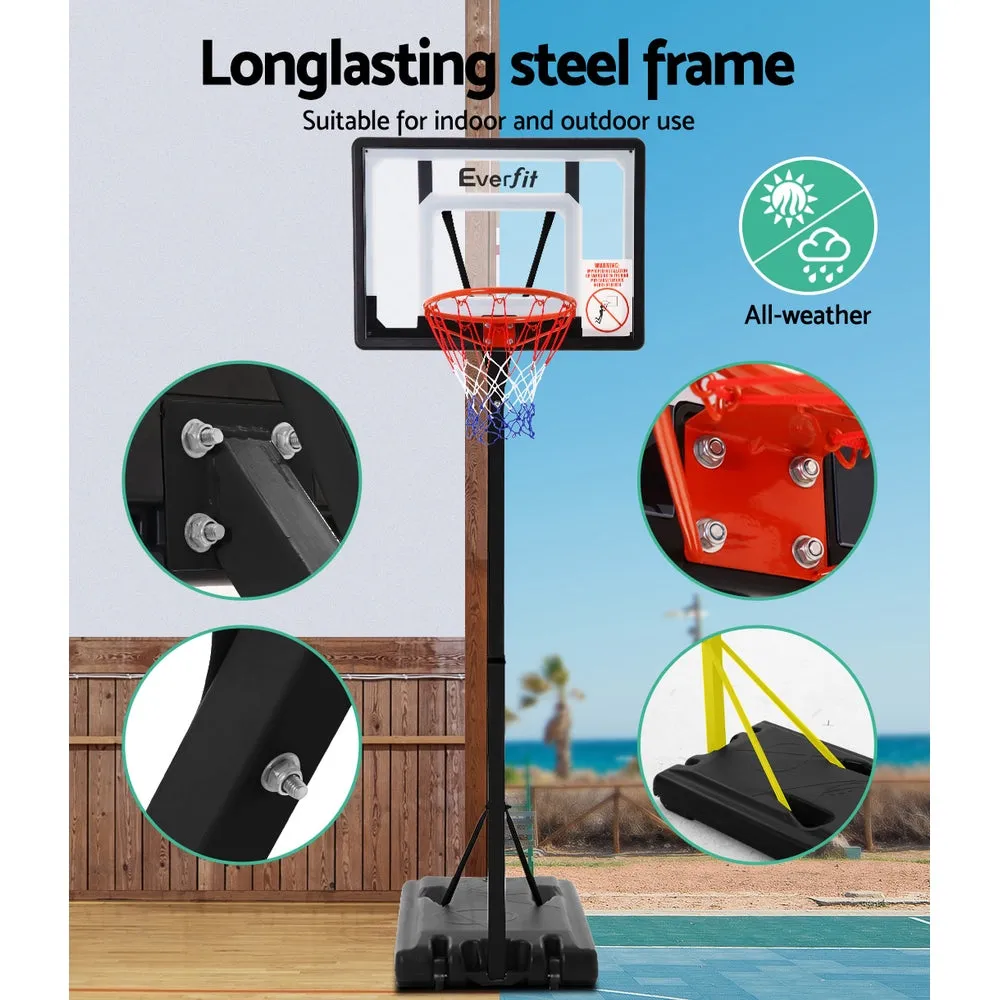 Adjustable Portable Basketball Hoop with 32" Backboard