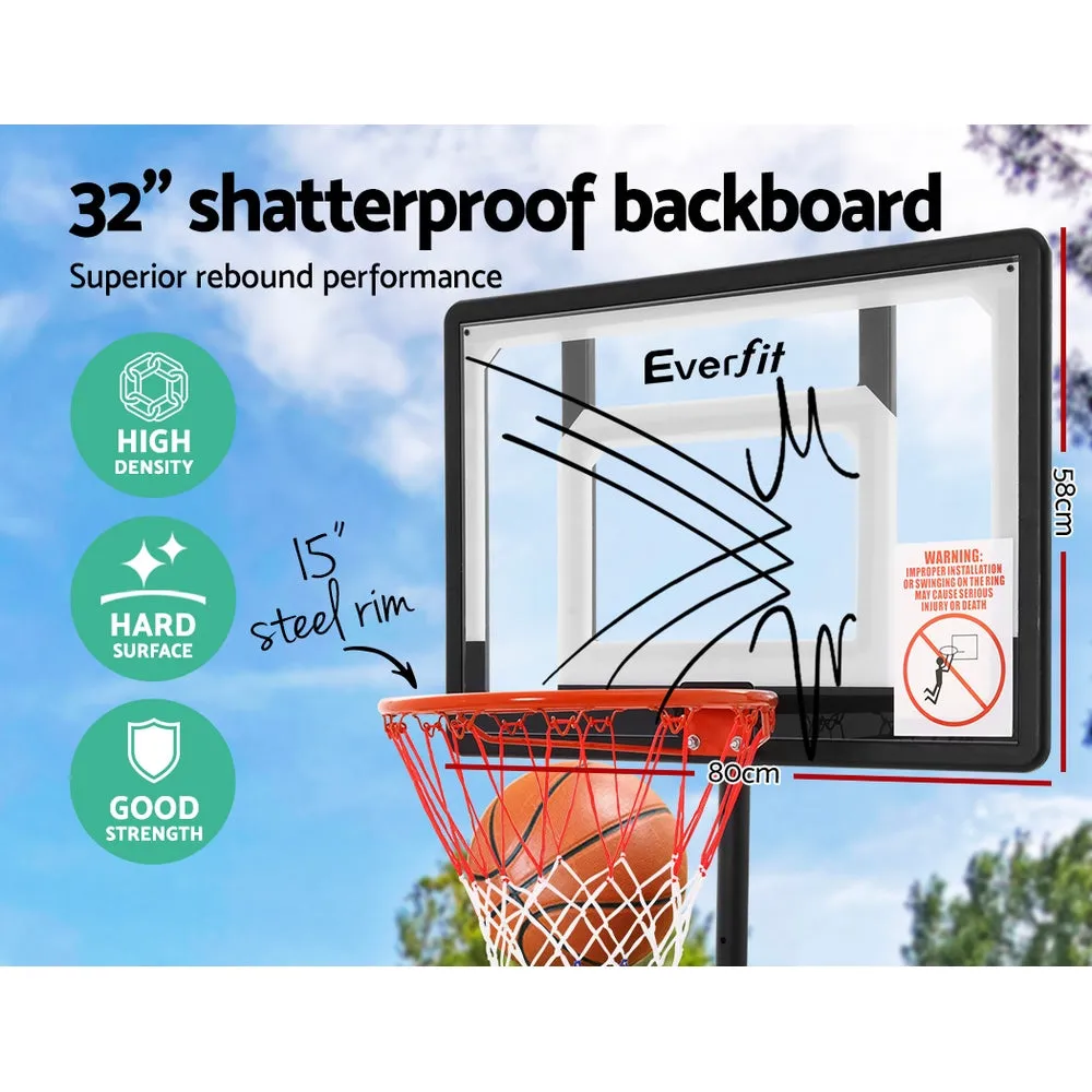 Adjustable Portable Basketball Stand, 32" Backboard, Everfit