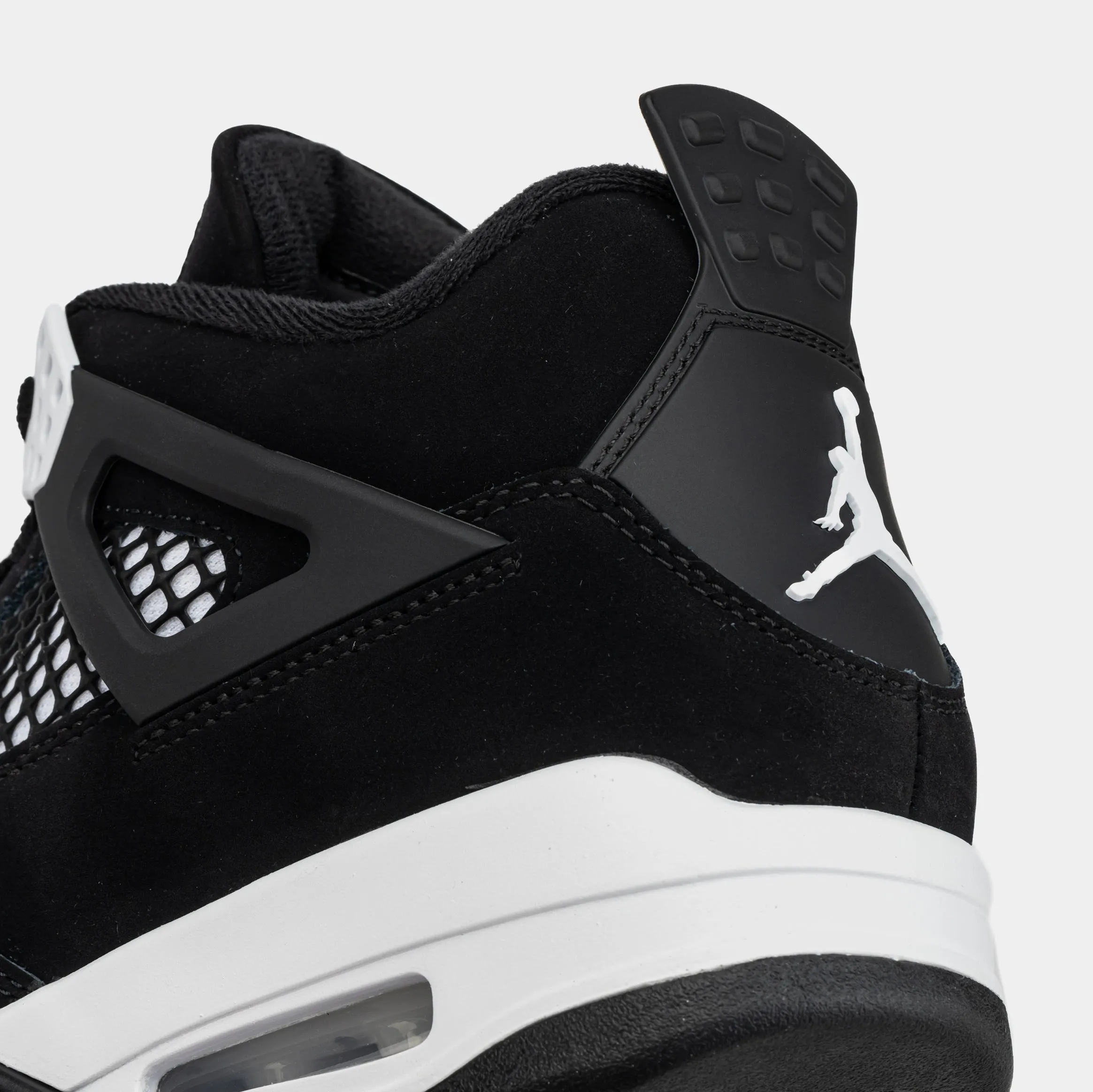 Air Jordan 4 Retro White Thunder Mens Lifestyle Shoes (Black/White/Black) Limit One Per Customer