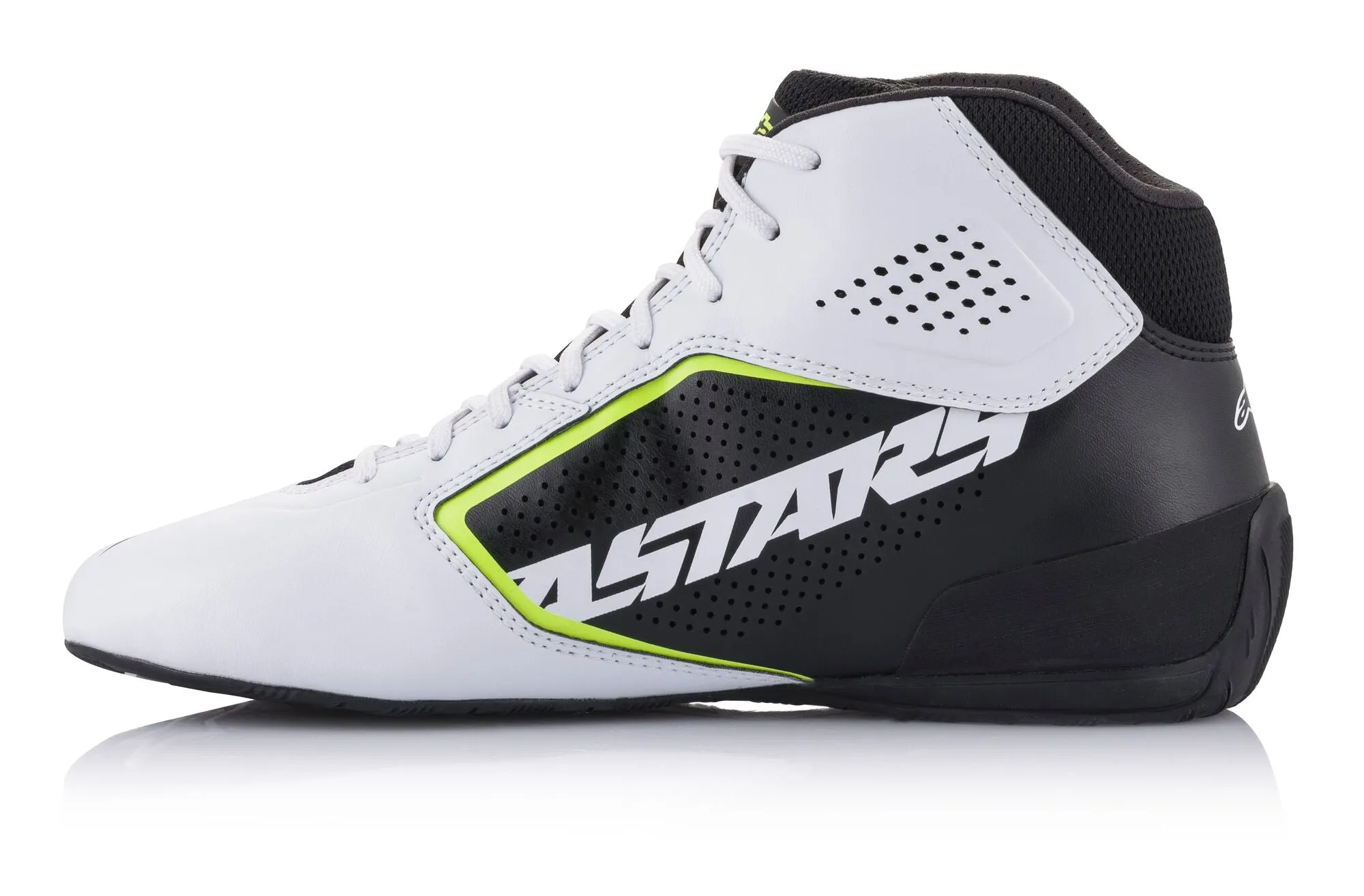 ALPINESTARS 2711521_215_10,5 Karting shoes TECH-1 K START V2, white/black/yellow fluo, Size 43,5