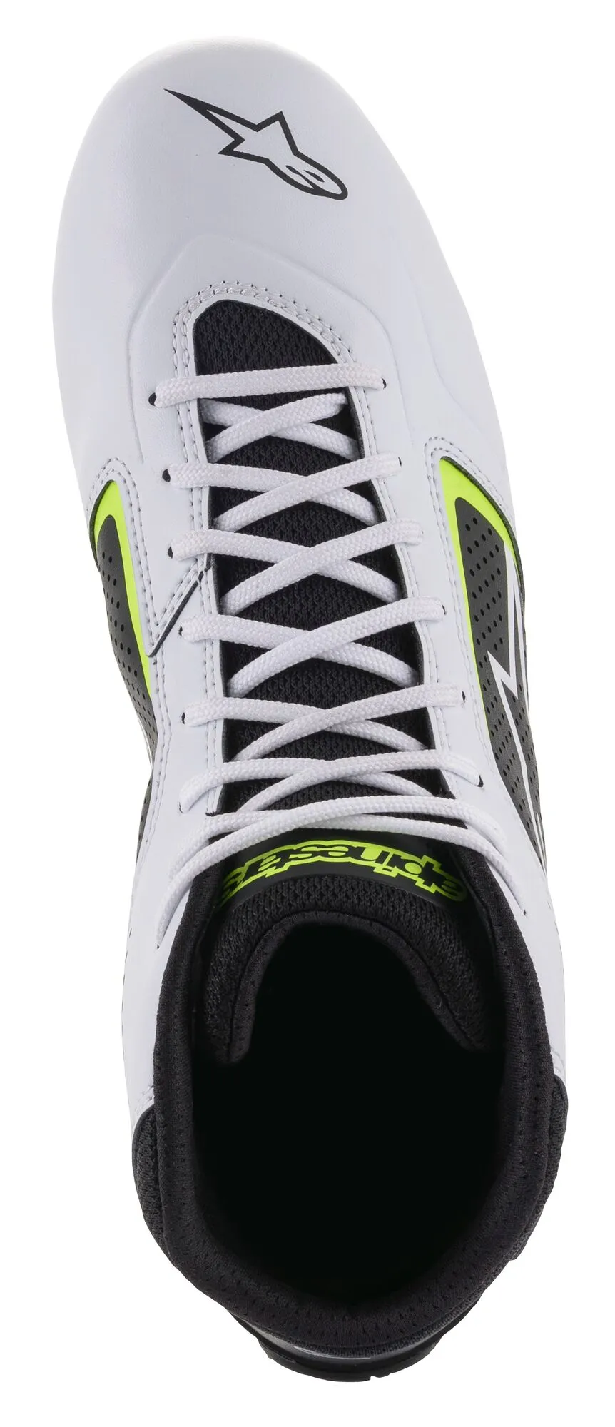 ALPINESTARS 2711521_215_10,5 Karting shoes TECH-1 K START V2, white/black/yellow fluo, Size 43,5