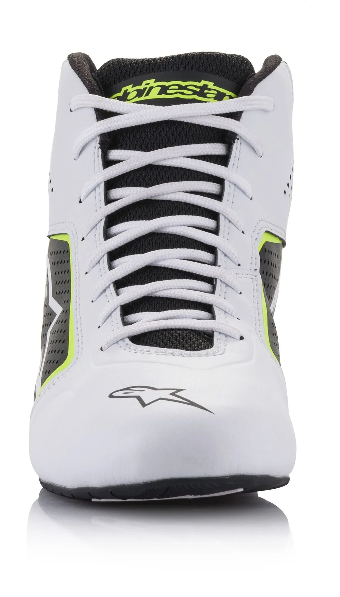 ALPINESTARS 2711521_215_10,5 Karting shoes TECH-1 K START V2, white/black/yellow fluo, Size 43,5