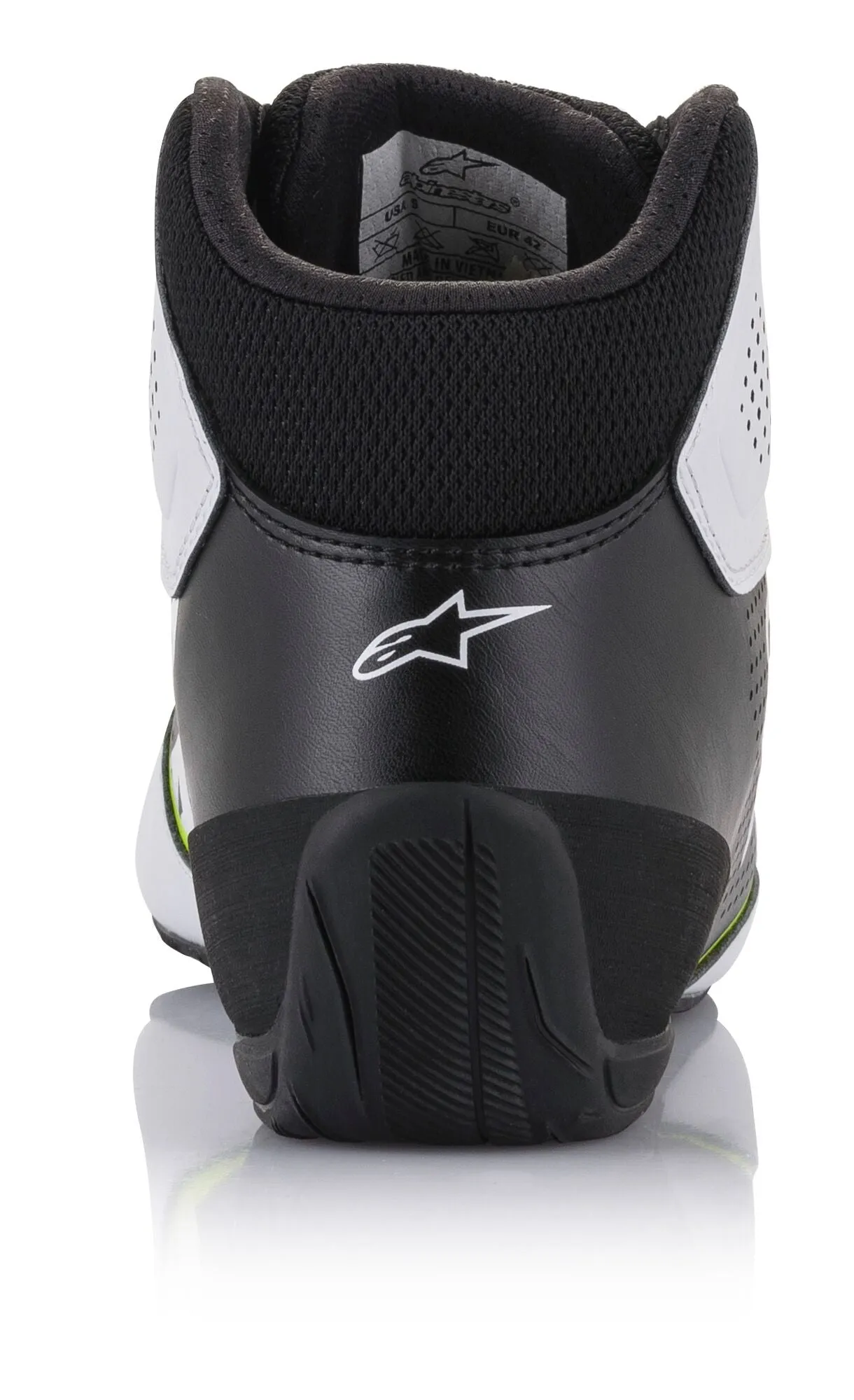 ALPINESTARS 2711521_215_10,5 Karting shoes TECH-1 K START V2, white/black/yellow fluo, Size 43,5