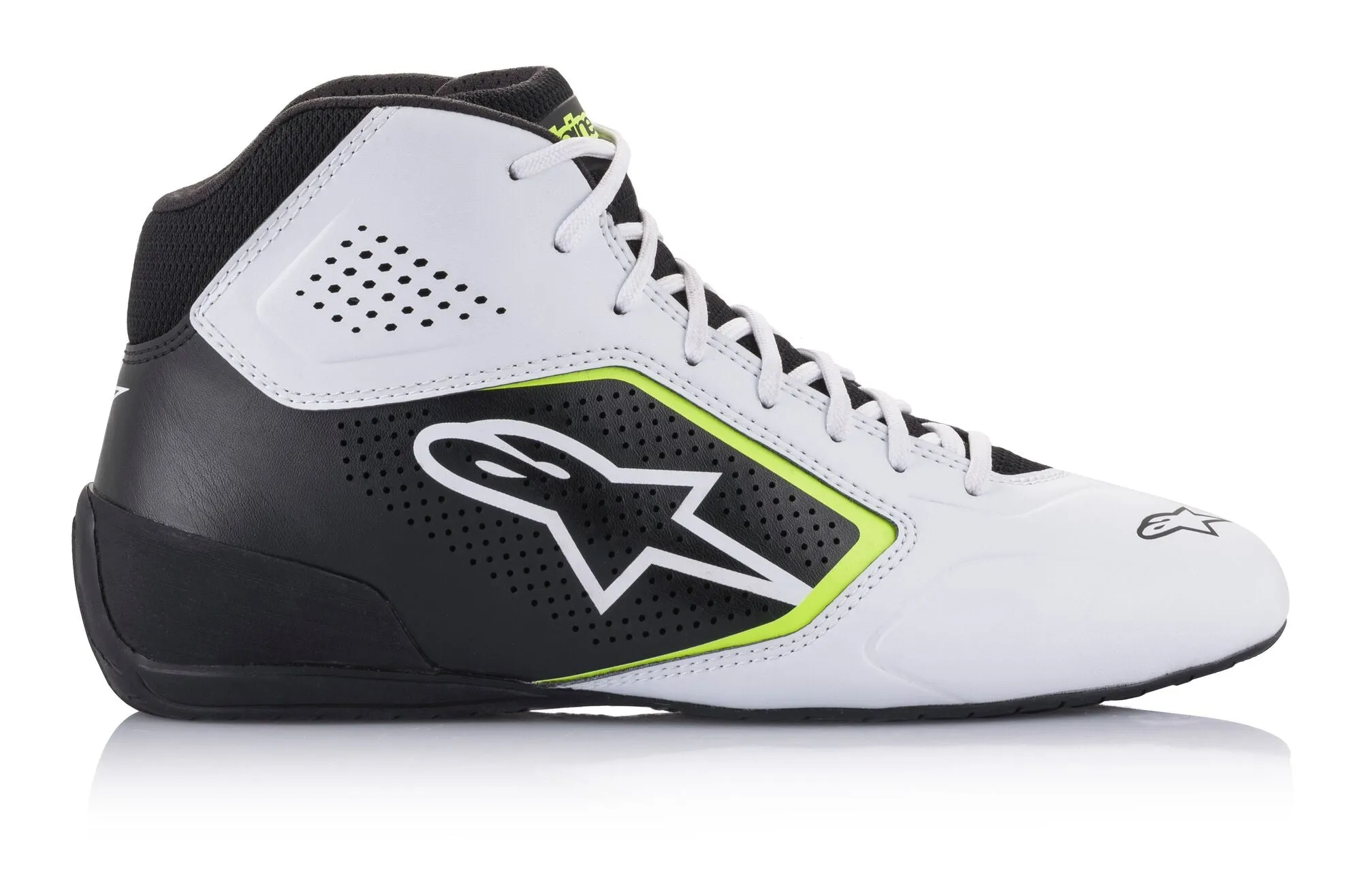 ALPINESTARS 2711521_215_8,5 Karting shoes TECH-1 K START V2, white/black/yellow fluo, Size 41