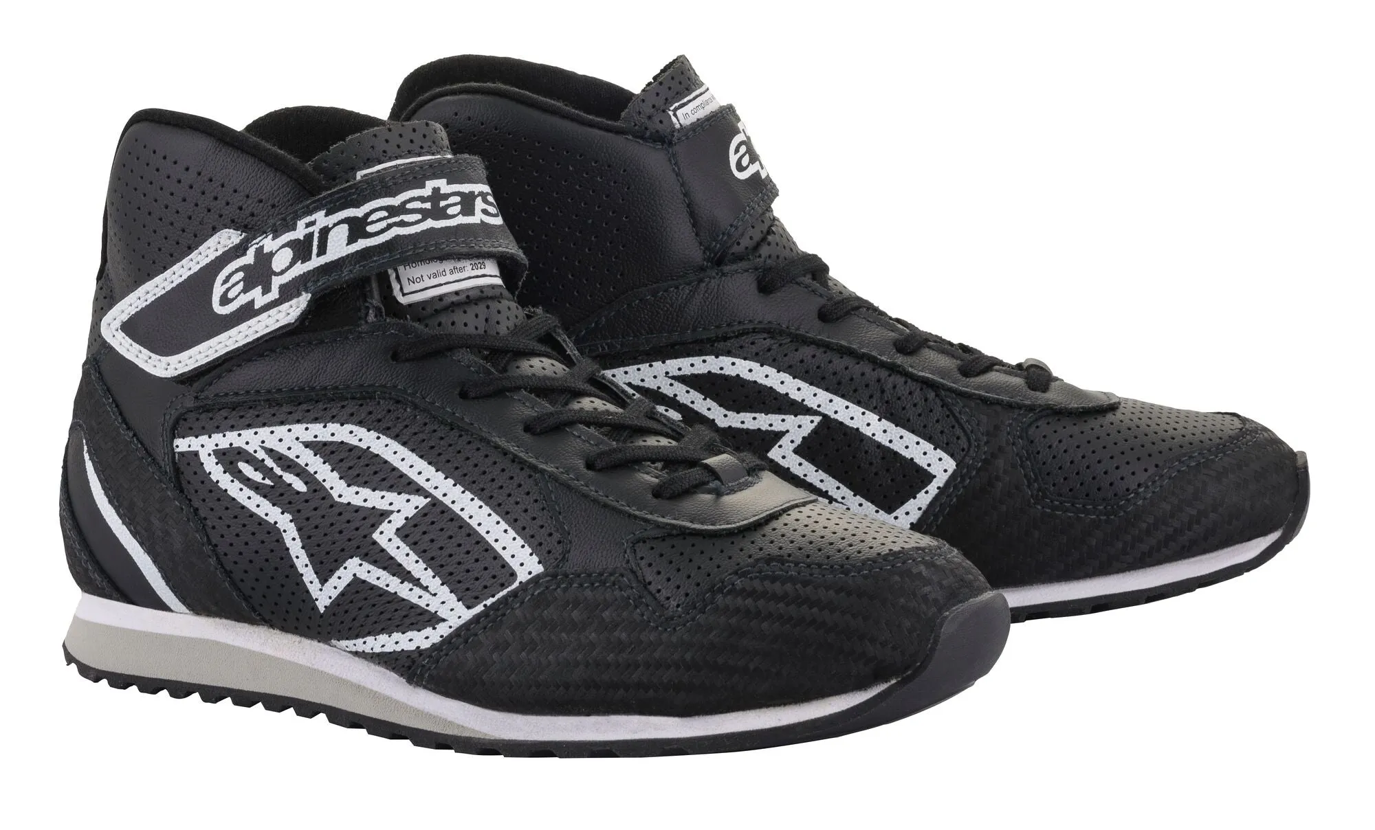 ALPINESTARS 2719021_12_8 Mechanic's shoes RADAR, FIA 8856-2018, black/white, Size 41