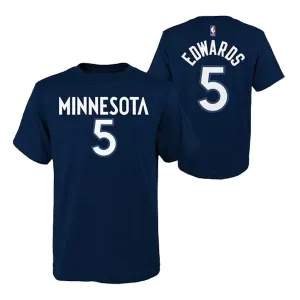 Anthony Edwards Minnesota Timberwolves Youth Navy Player T-Shirt