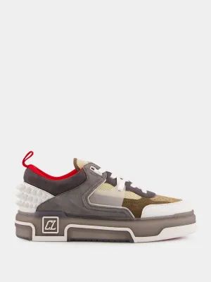 Astroloubi Leather Sneakers with Spike Detailing