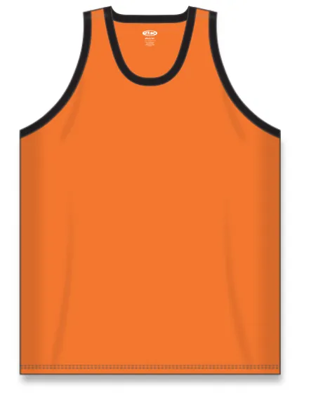 Athletic Knit (AK) B1325L-263 Ladies Orange/Black League Basketball Jersey