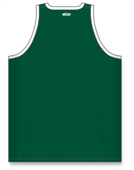 Athletic Knit (AK) B1325M-260 Mens Dark Green/White League Basketball Jersey