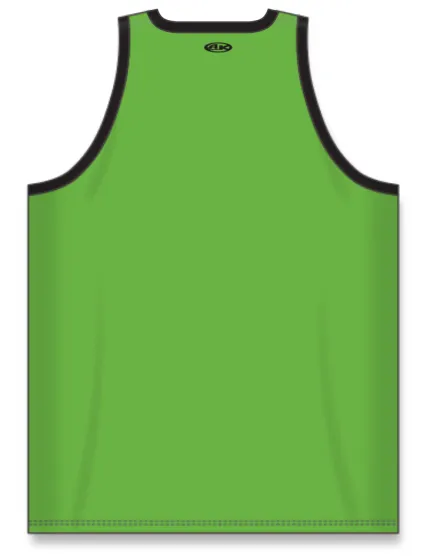 Athletic Knit (AK) B1325M-269 Mens Lime Green/Black League Basketball Jersey