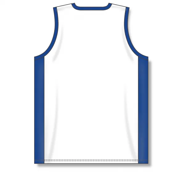 Athletic Knit (AK) B2115L-207 Ladies White/Royal Blue Pro Basketball Jersey