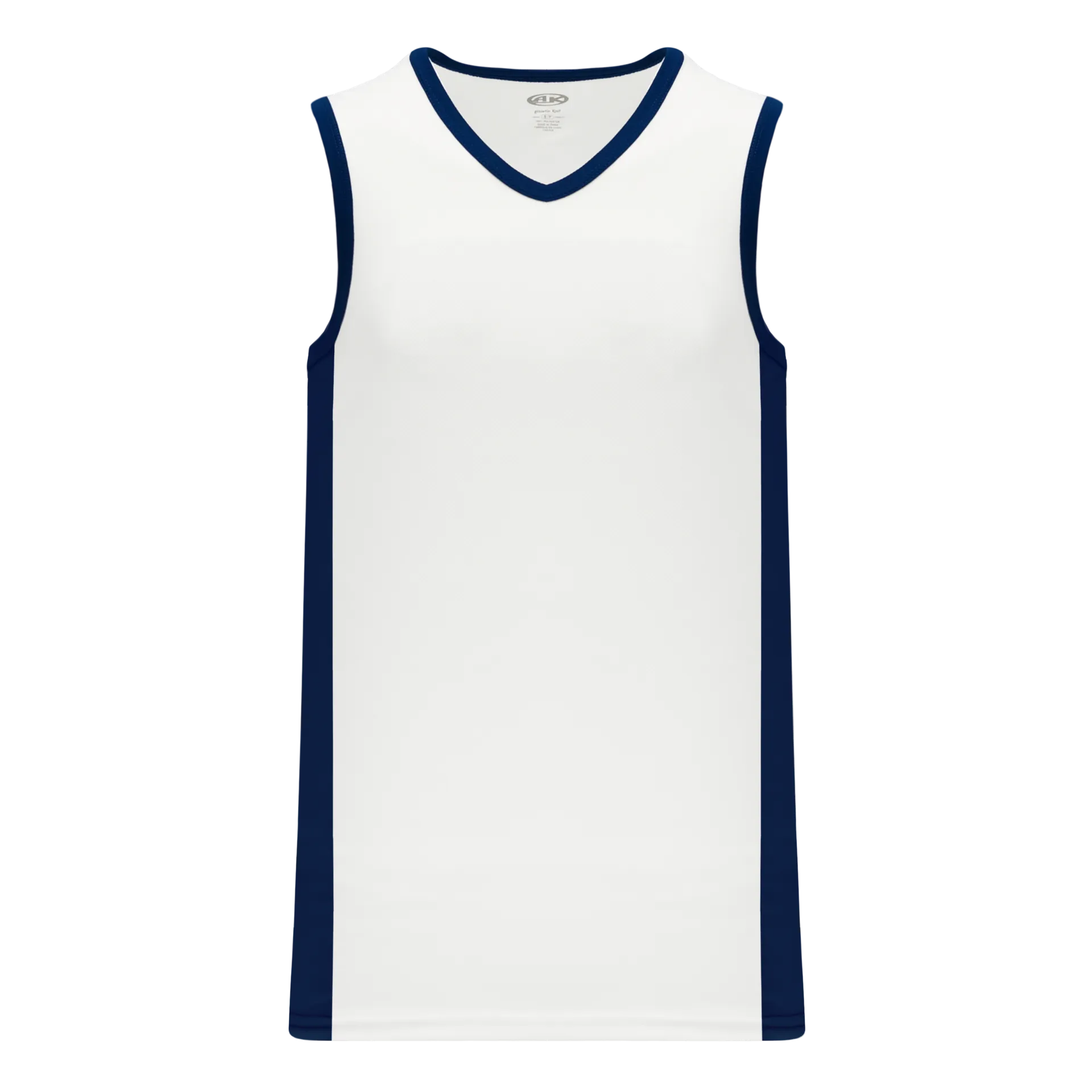 Athletic Knit (AK) B2115L-217 Ladies White/Navy Pro Basketball Jersey