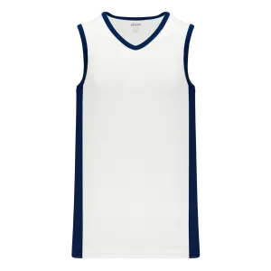 Athletic Knit (AK) B2115L-217 Ladies White/Navy Pro Basketball Jersey