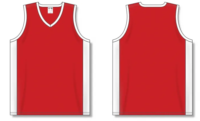 Athletic Knit (AK) B2115M-208 Mens Red/White Pro Basketball Jersey