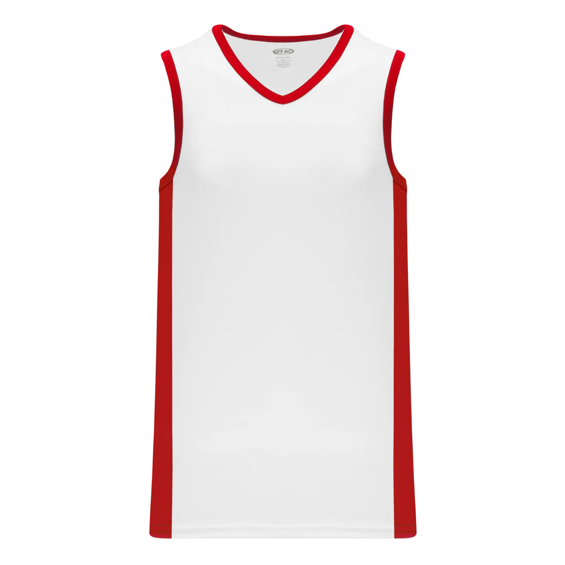 Athletic Knit (AK) B2115M-209 Mens White/Red Pro Basketball Jersey