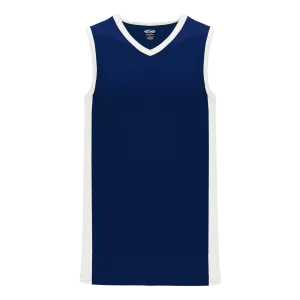 Athletic Knit (AK) B2115M-216 Mens Navy/White Pro Basketball Jersey