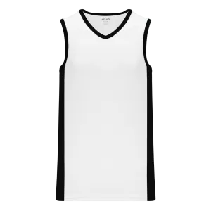 Athletic Knit (AK) B2115M-222 Mens White/Black Pro Basketball Jersey