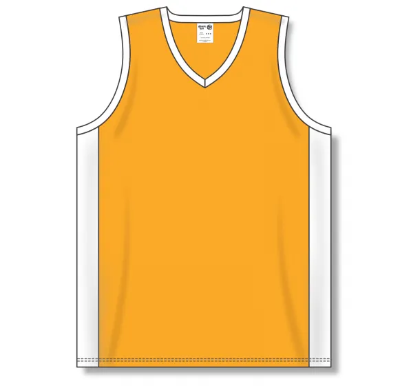 Athletic Knit (AK) B2115M-236 Mens Gold/White Pro Basketball Jersey