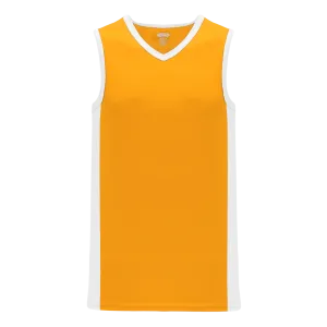 Athletic Knit (AK) B2115M-236 Mens Gold/White Pro Basketball Jersey