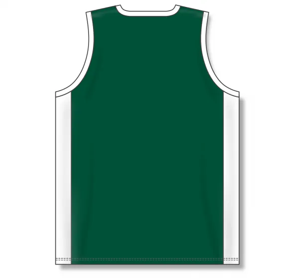 Athletic Knit (AK) B2115M-260 Mens Dark Green/White Pro Basketball Jersey