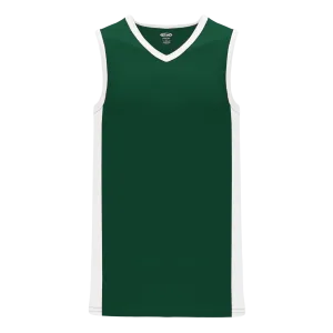 Athletic Knit (AK) B2115M-260 Mens Dark Green/White Pro Basketball Jersey