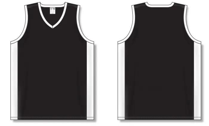 Athletic Knit (AK) B2115Y-221 Youth Black/White Pro Basketball Jersey