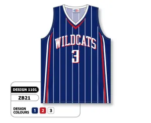 Athletic Knit Custom Sublimated Basketball Jersey Design 1101