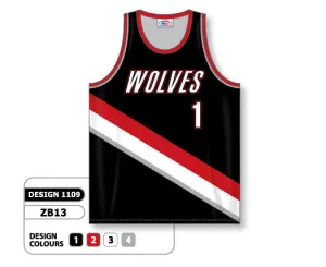 Athletic Knit Custom Sublimated Basketball Jersey Design 1109