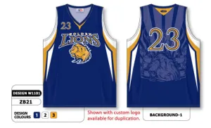 Athletic Knit Custom Sublimated Basketball Jersey Design W1101