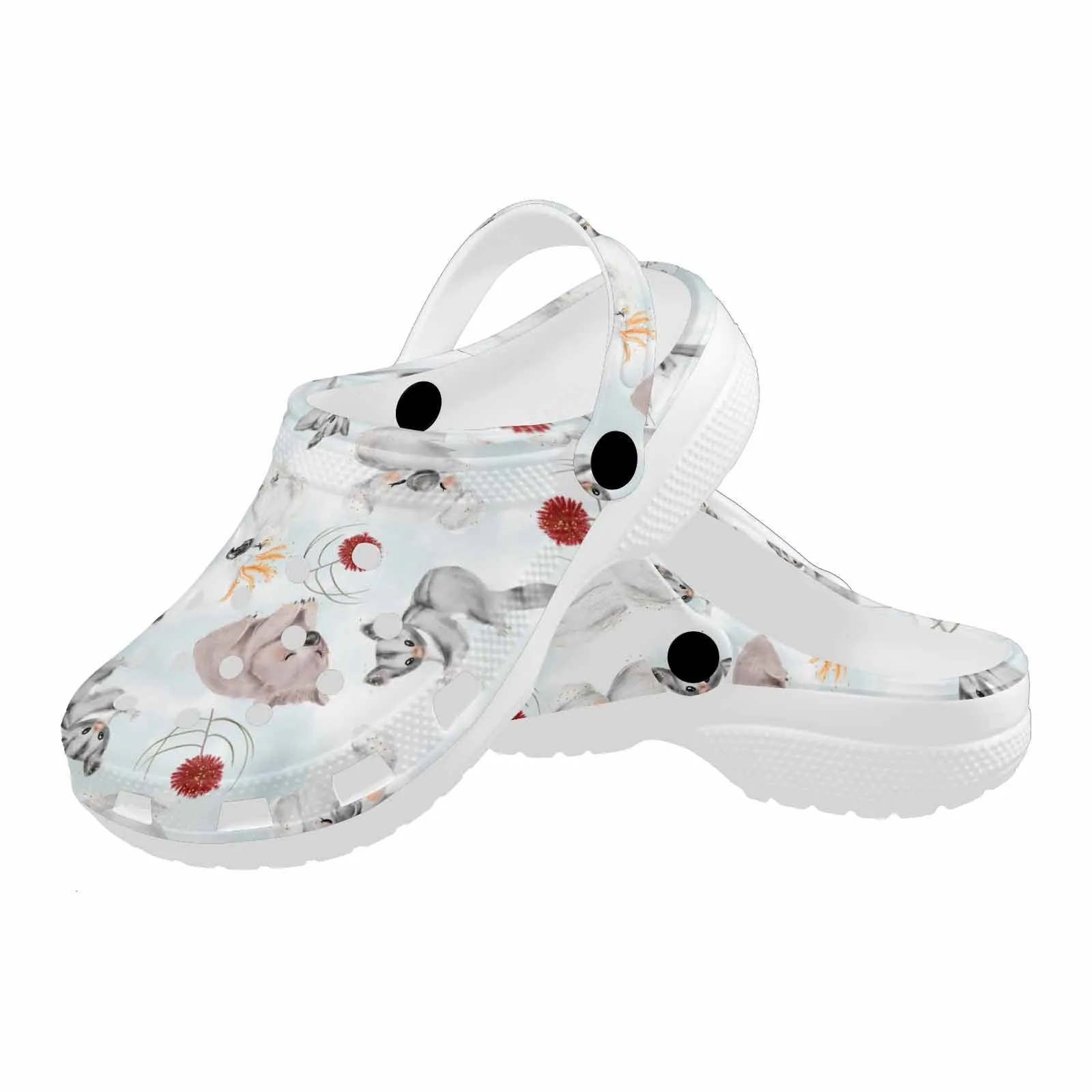 Australian Animals Koala, Sugar Glider, Wombat  Custom Print Adults Clogs