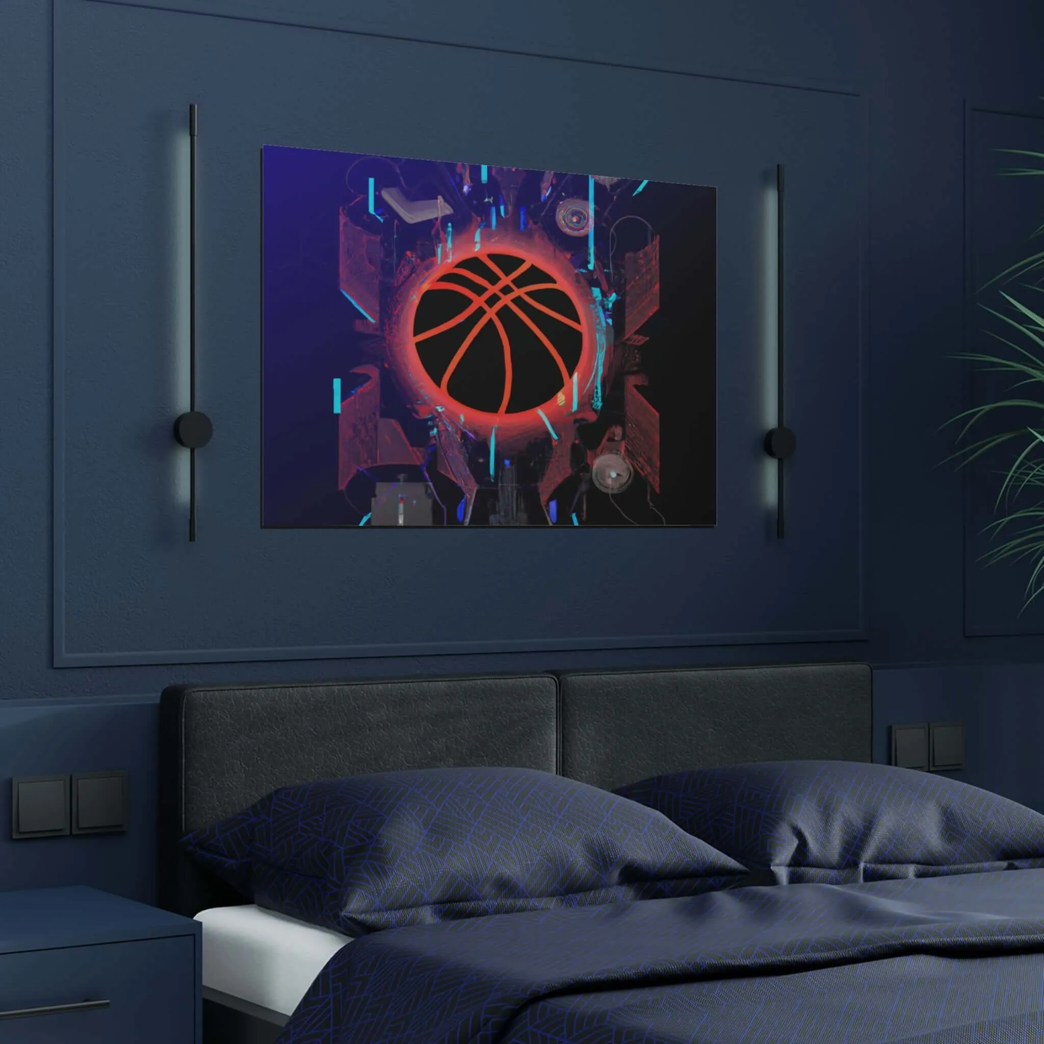 Basketball Dreams of Tomorrow Modern Art Poster