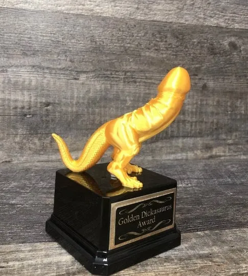 Basketball Trophy Golden Dickasaurus Award Basketball Madness Mature Funny Penis Trophy You're A Dick Fantasy Basketball LOSER Last Place