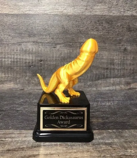 Basketball Trophy Golden Dickasaurus Award Basketball Madness Mature Funny Penis Trophy You're A Dick Fantasy Basketball LOSER Last Place